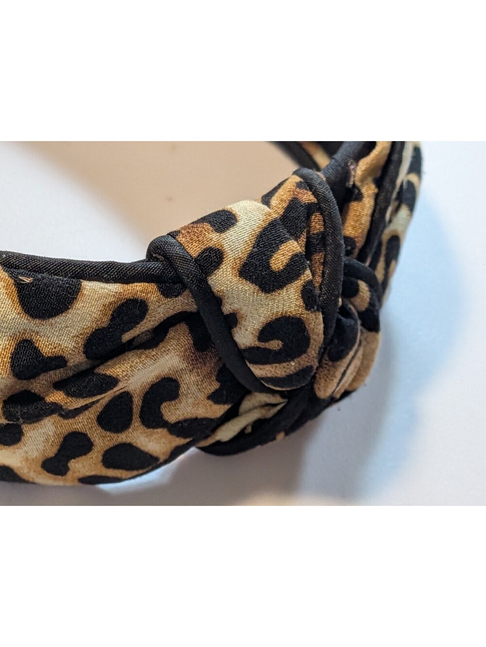 Leopard Print Knotted Bow Headband Wide Animal Print Kid's Hair Accessory